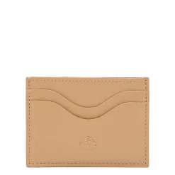 Salina Card case in leather color caffelatte