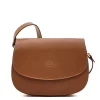 Salina Women's crossbody bag in leather color chocolate