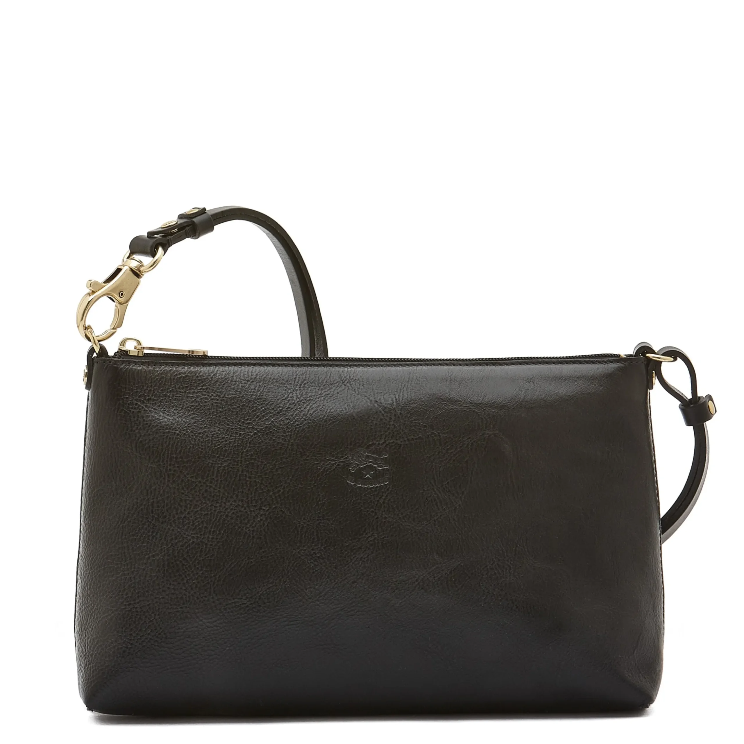 Salina Women's shoulder bag in leather color black