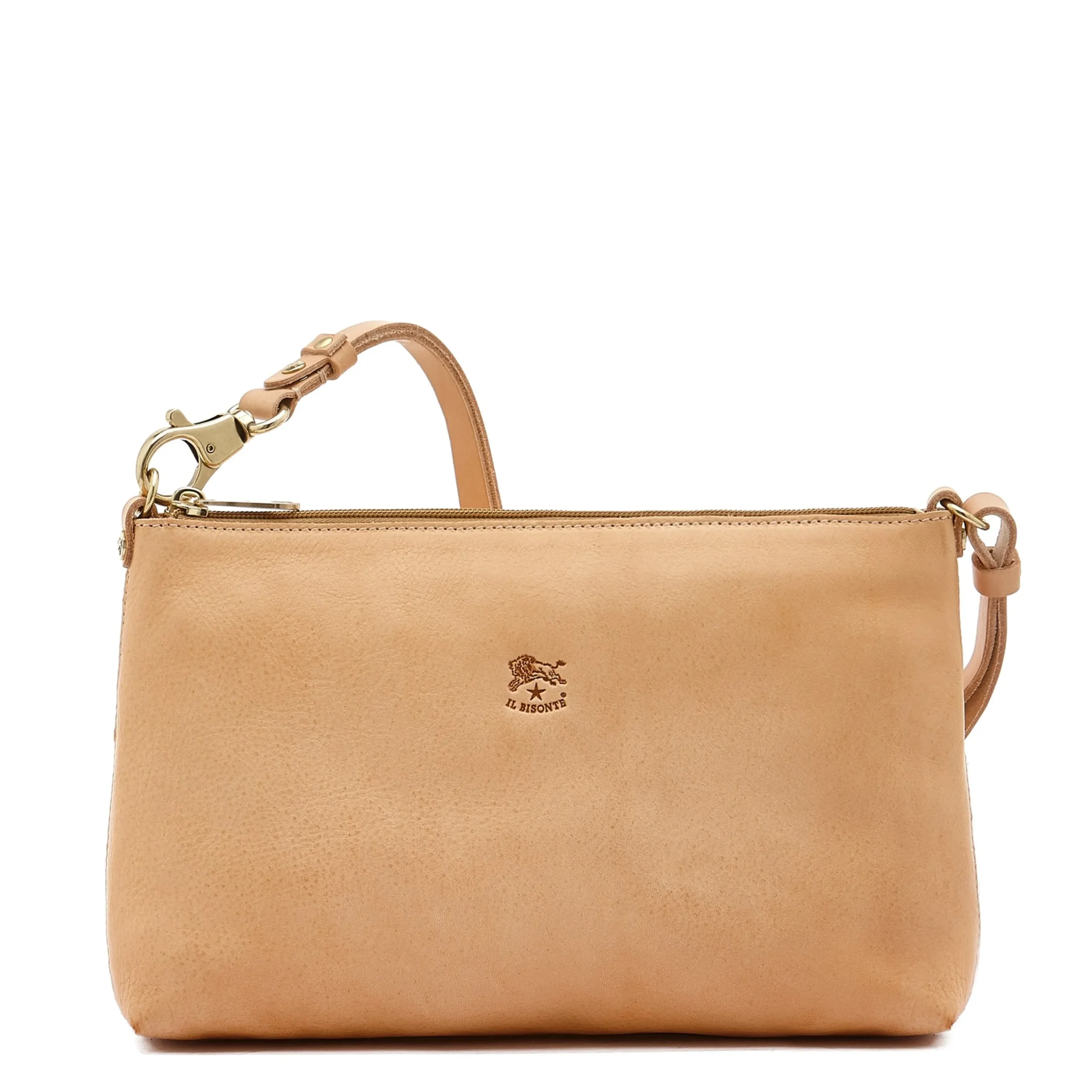 Salina Women's shoulder bag in leather color natural