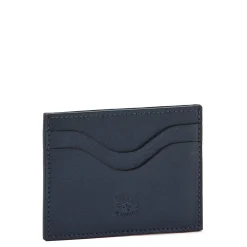 Salina Card case in leather color blue