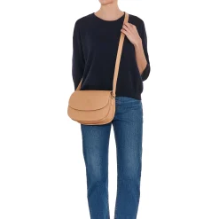 Salina Women's crossbody bag in leather color natural
