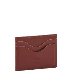 Salina Card case in leather color black cherry