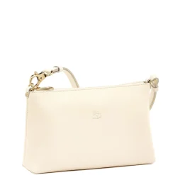 Salina Women's shoulder bag in leather color white