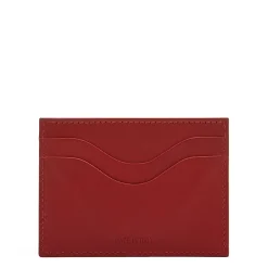 Salina Card case in leather color red