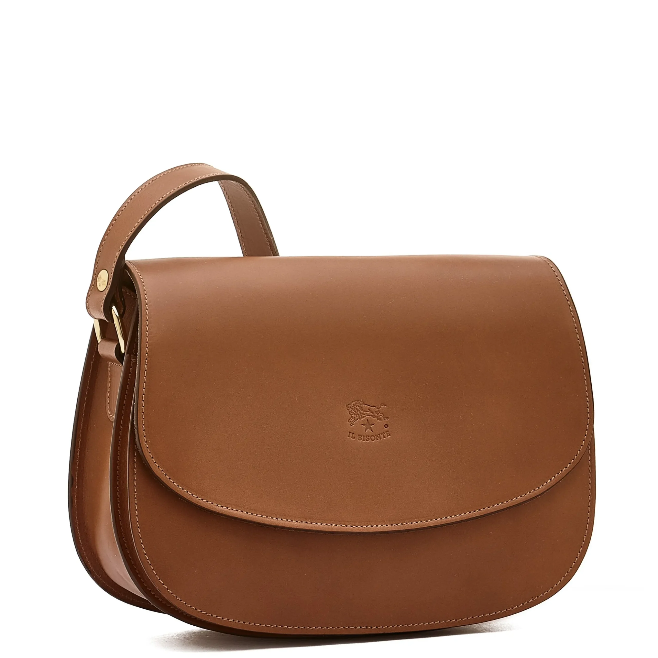 Salina Women's crossbody bag in leather color chocolate