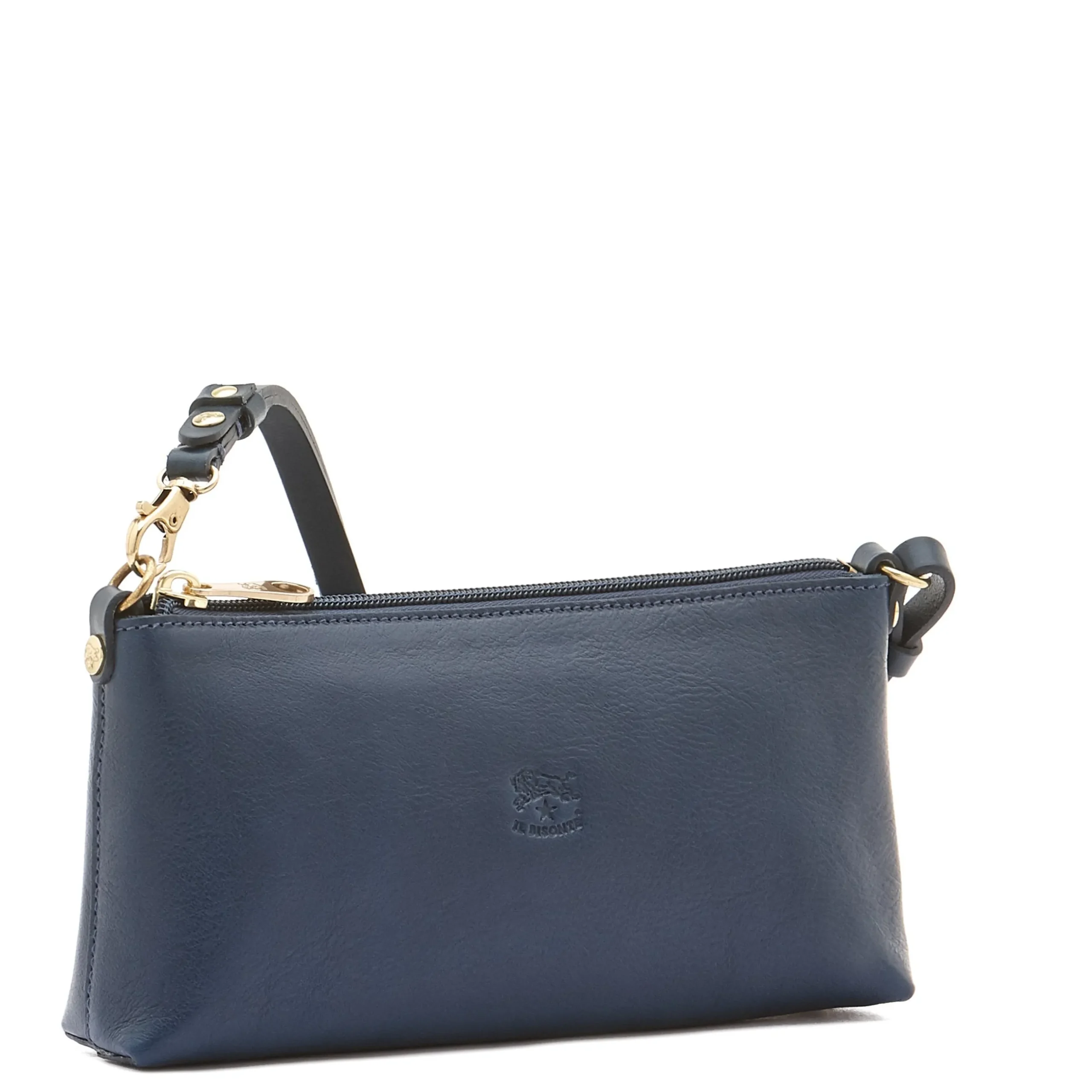 Salina Women's shoulder bag in leather color blue