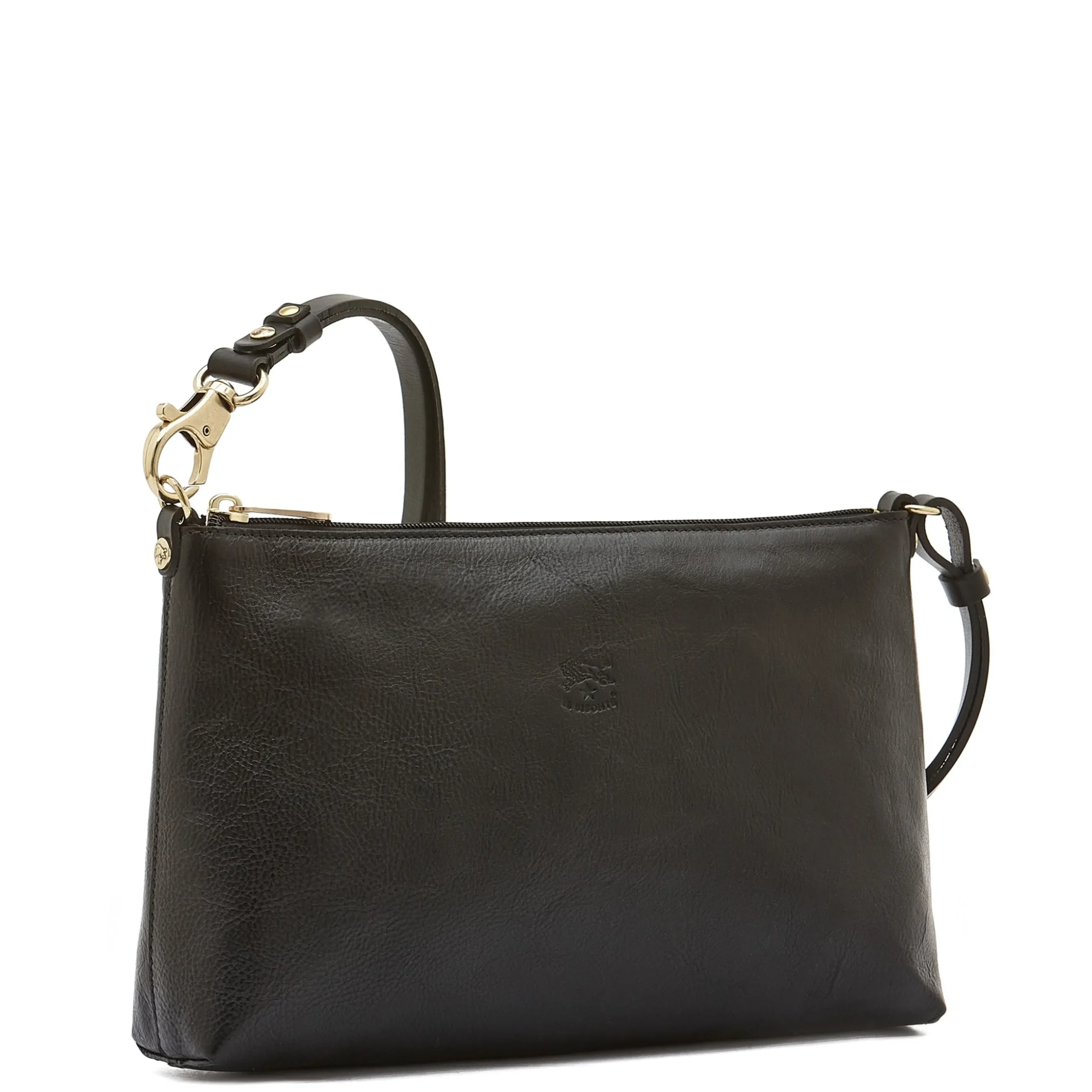 Salina Women's shoulder bag in leather color black