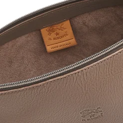 Salina Women's shoulder bag in leather color light grey