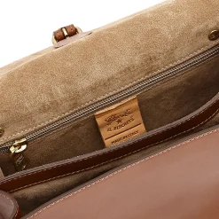 Salina Women's crossbody bag in leather color chocolate