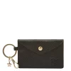Scarlino Women's keyring in leather color black