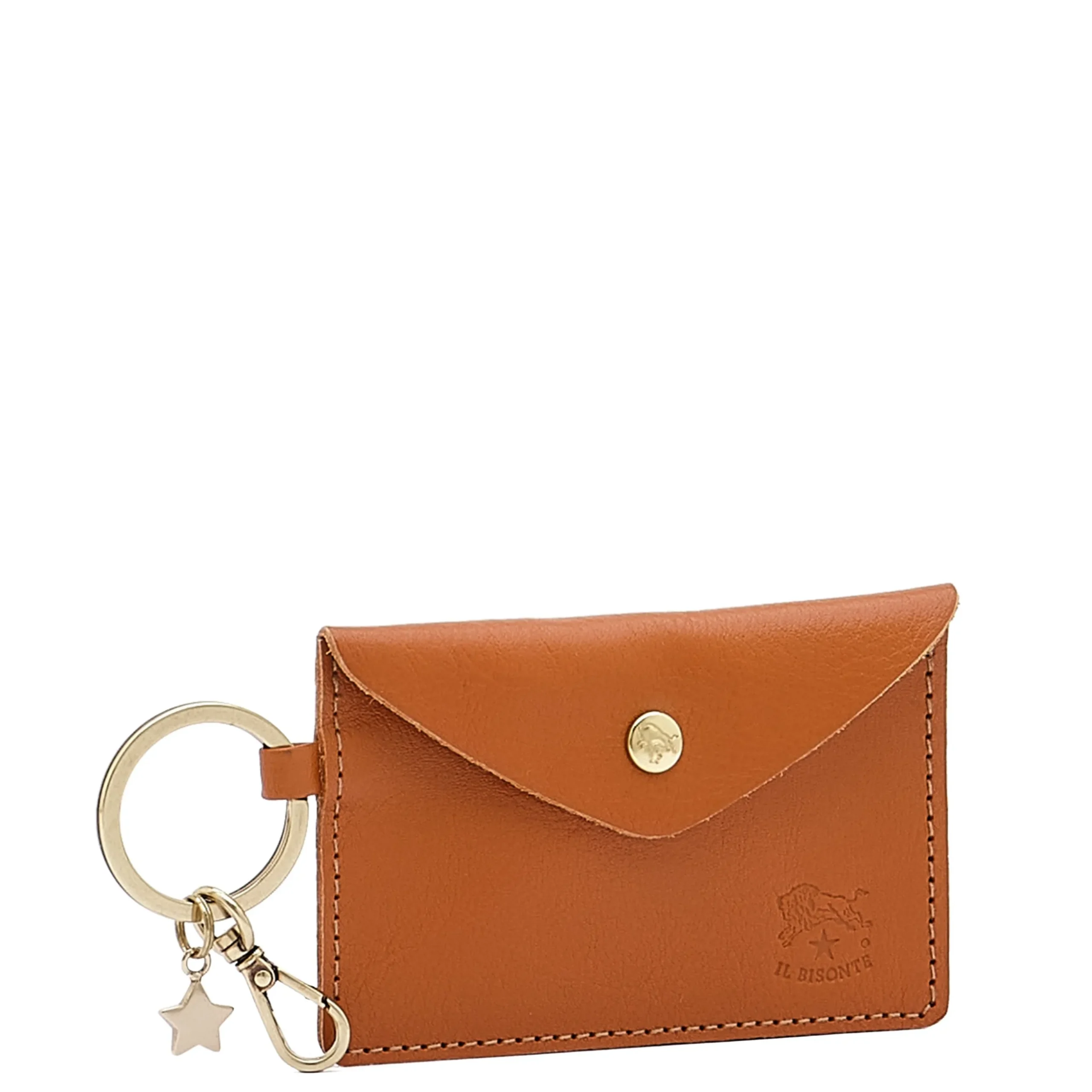 Scarlino Women's keyring in leather color caramel
