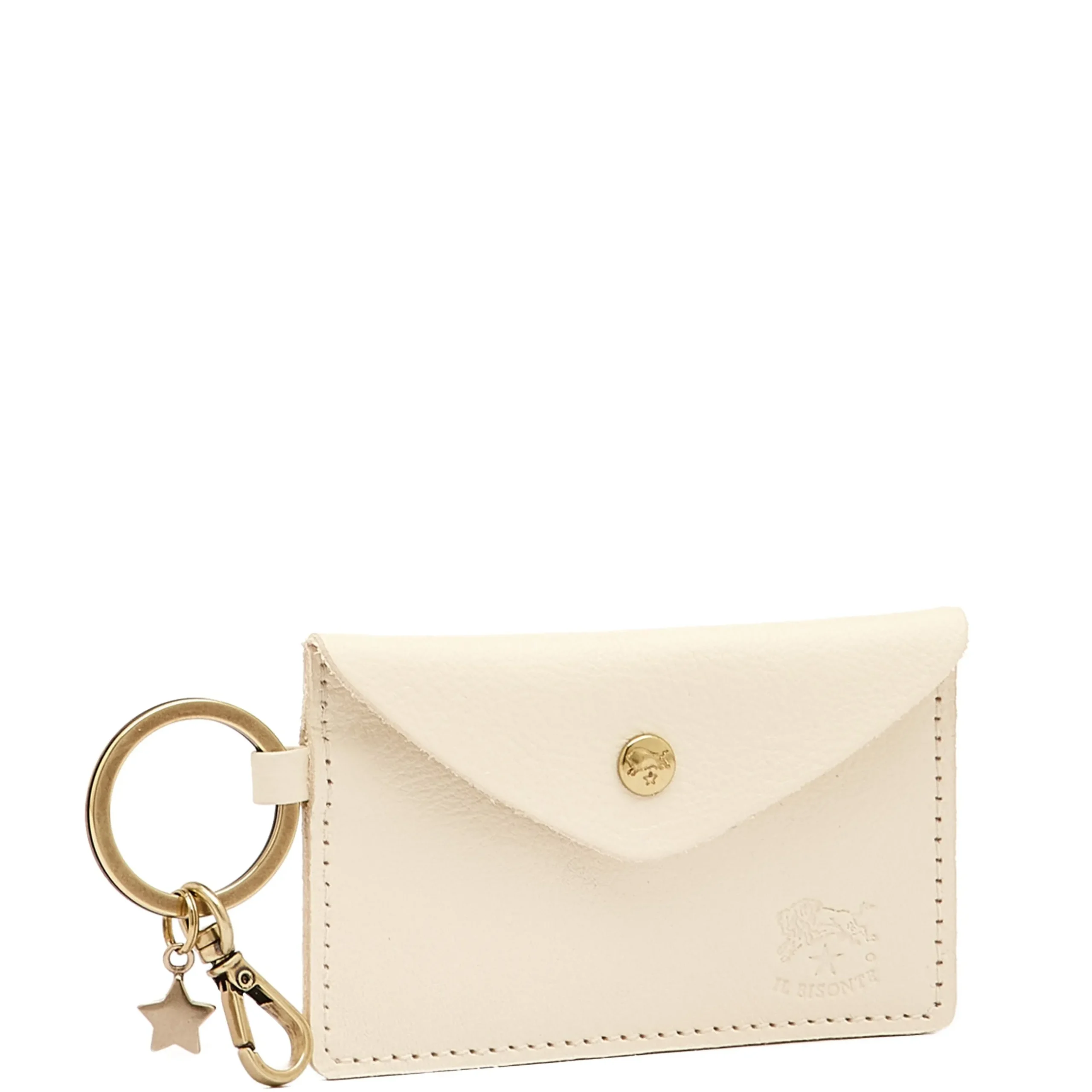 Scarlino Women's keyring in leather color milk