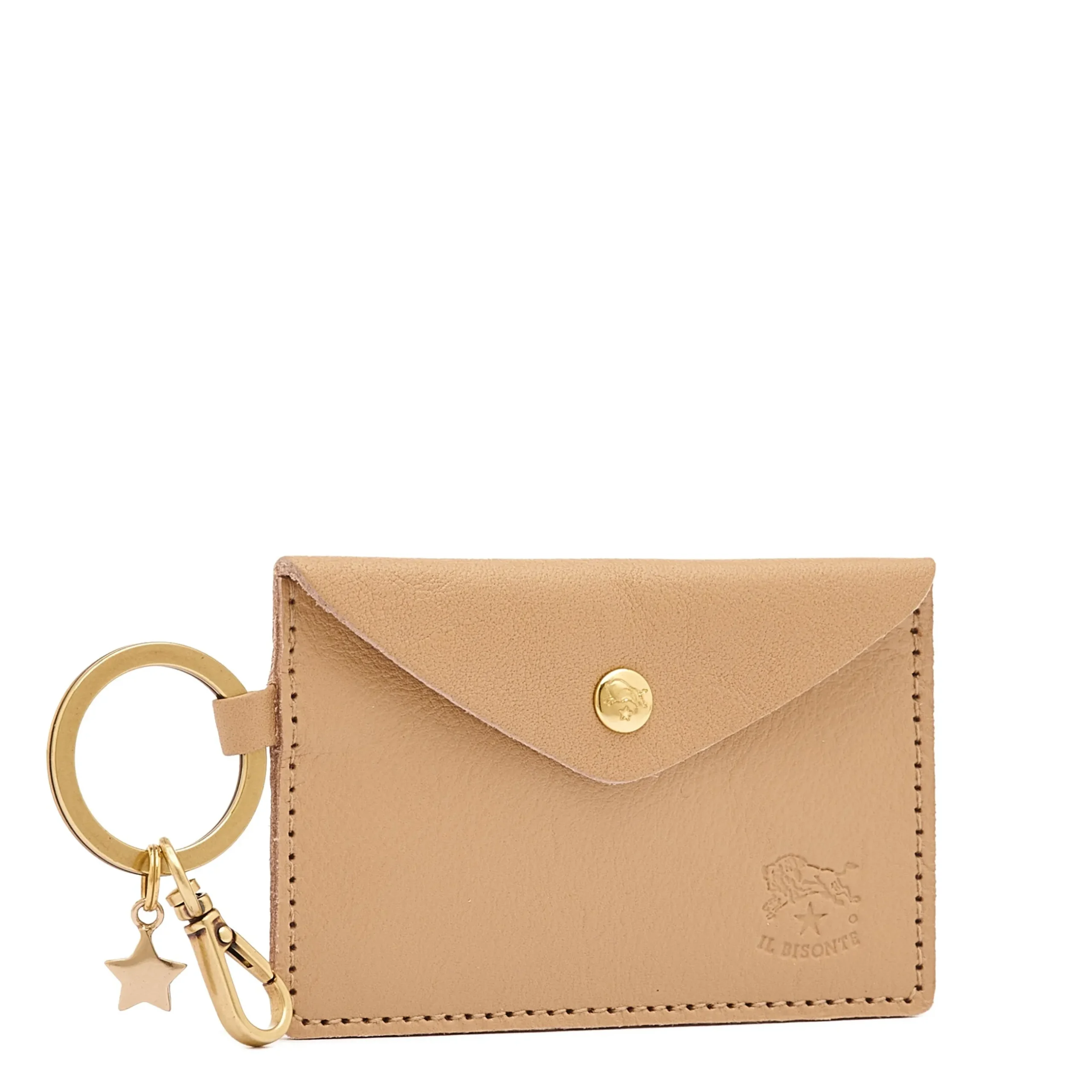 Scarlino Women's keyring in leather color caffelatte