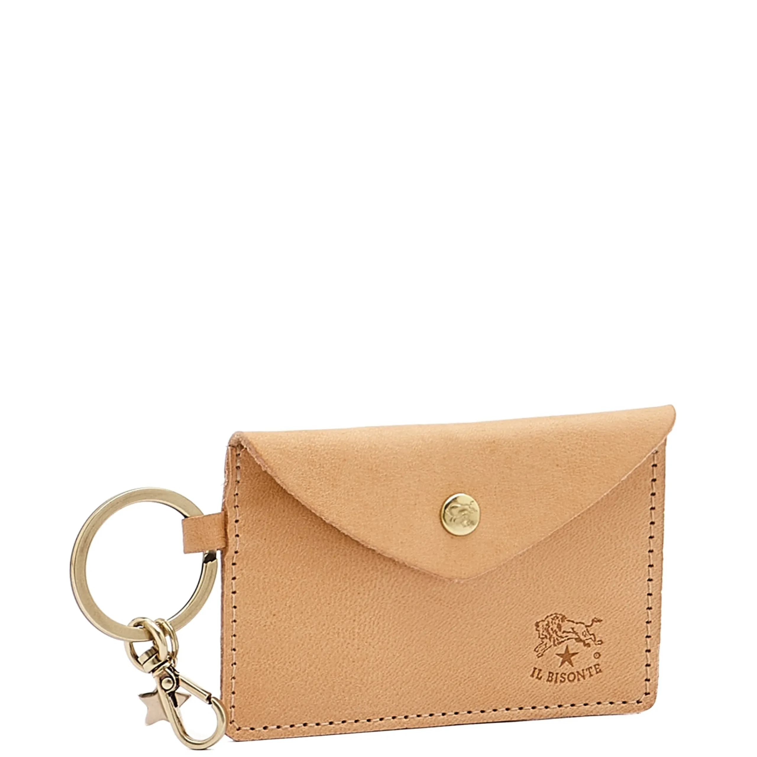 Scarlino Women's keyring in leather color natural