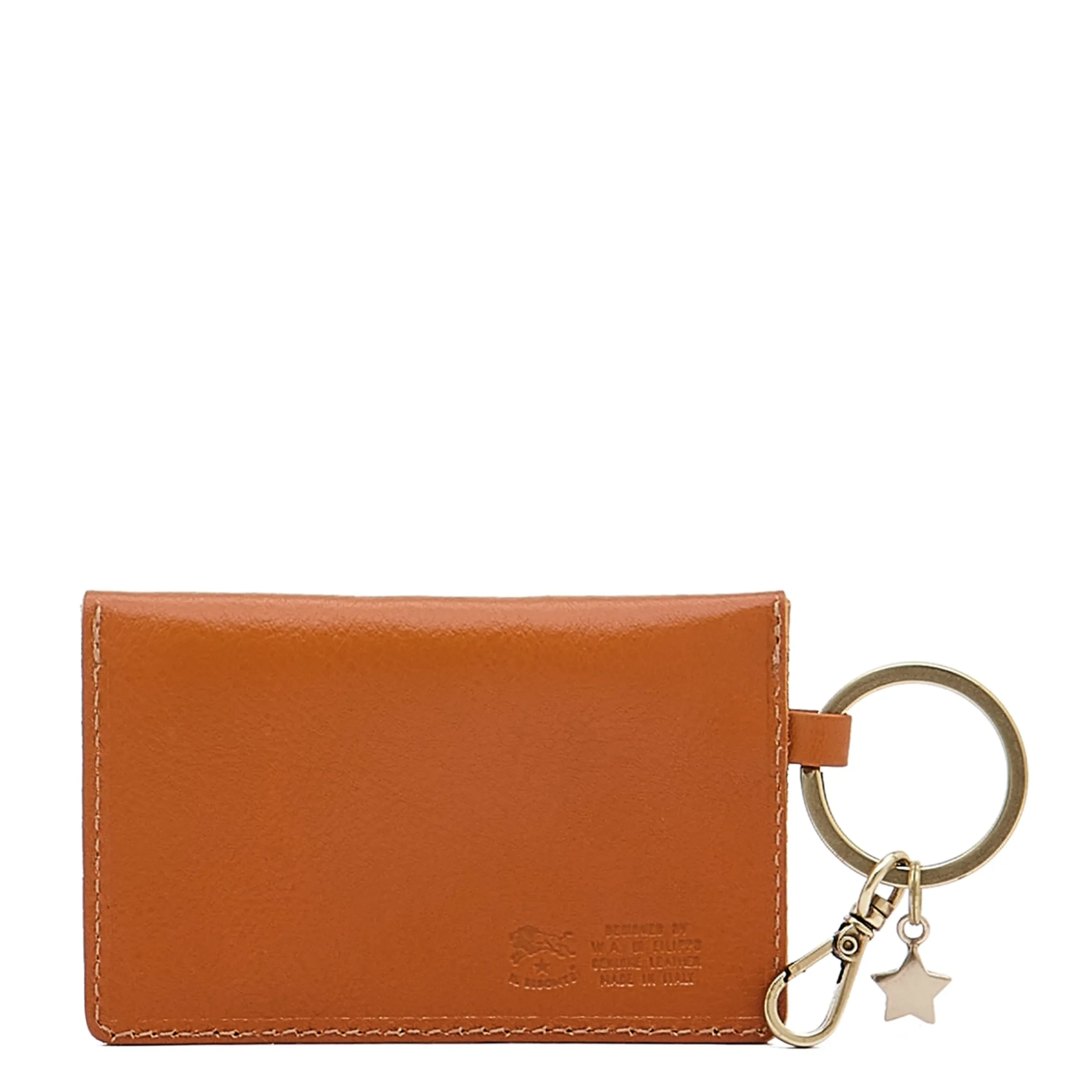 Scarlino Women's keyring in leather color caramel