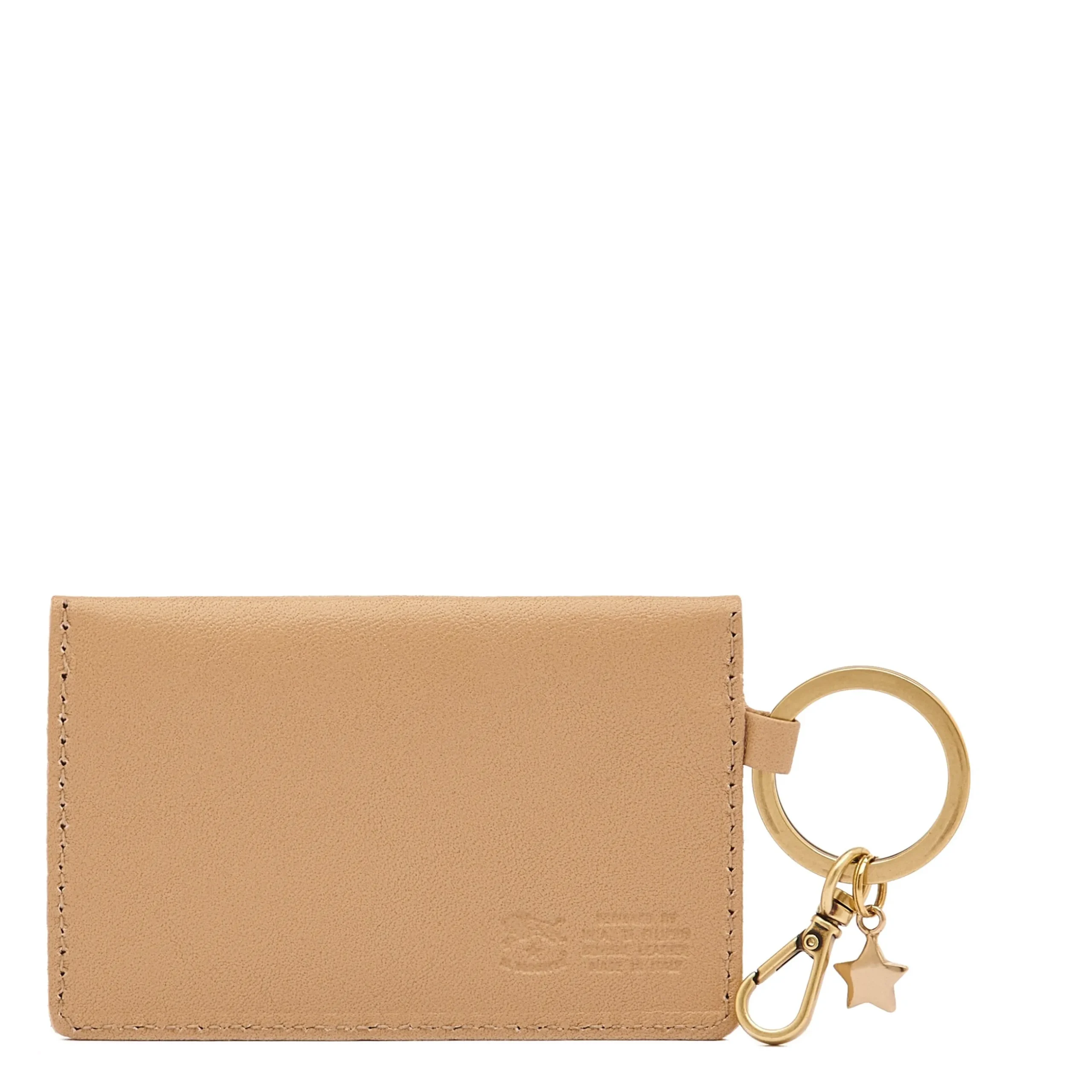 Scarlino Women's keyring in leather color caffelatte