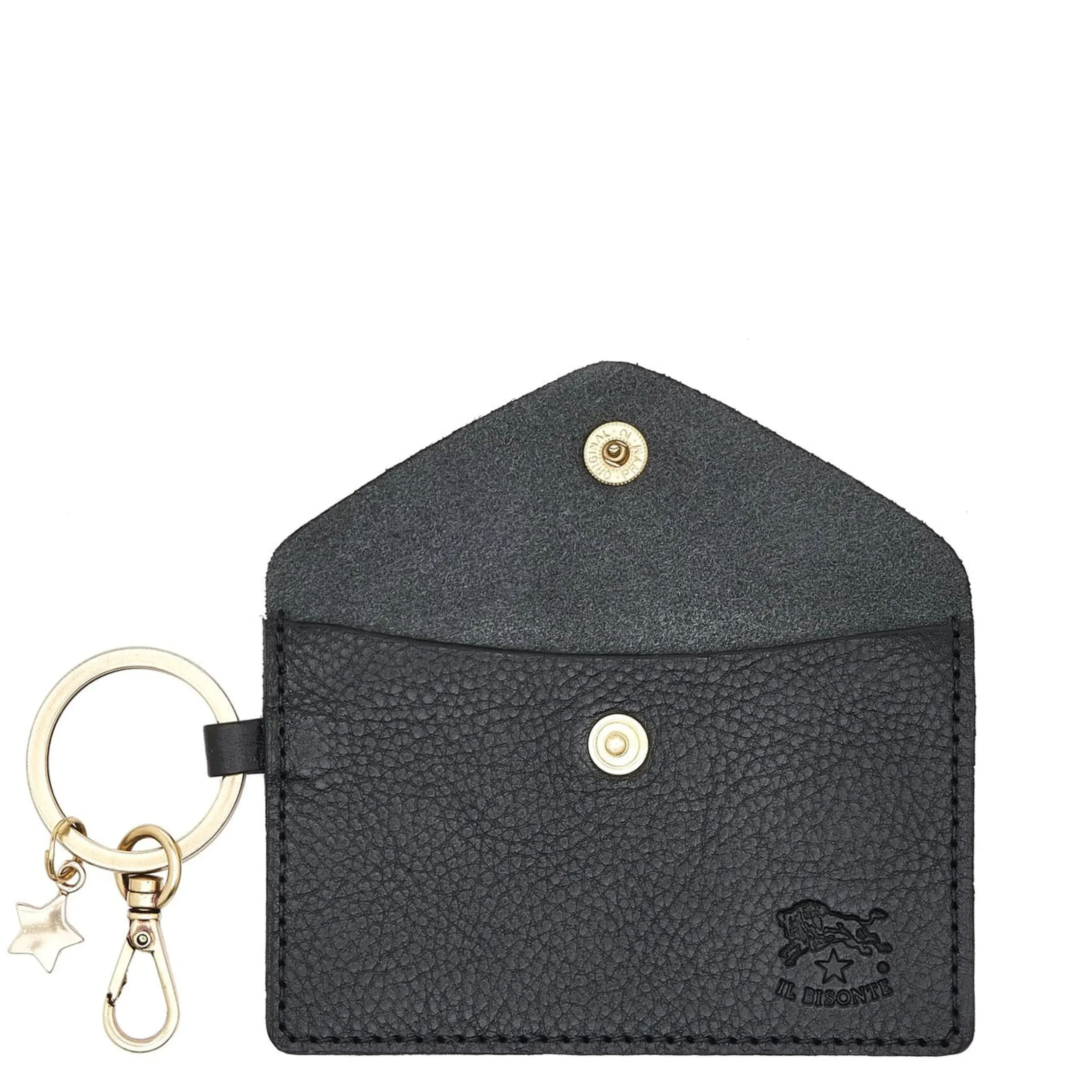 Scarlino Women's keyring in leather color black
