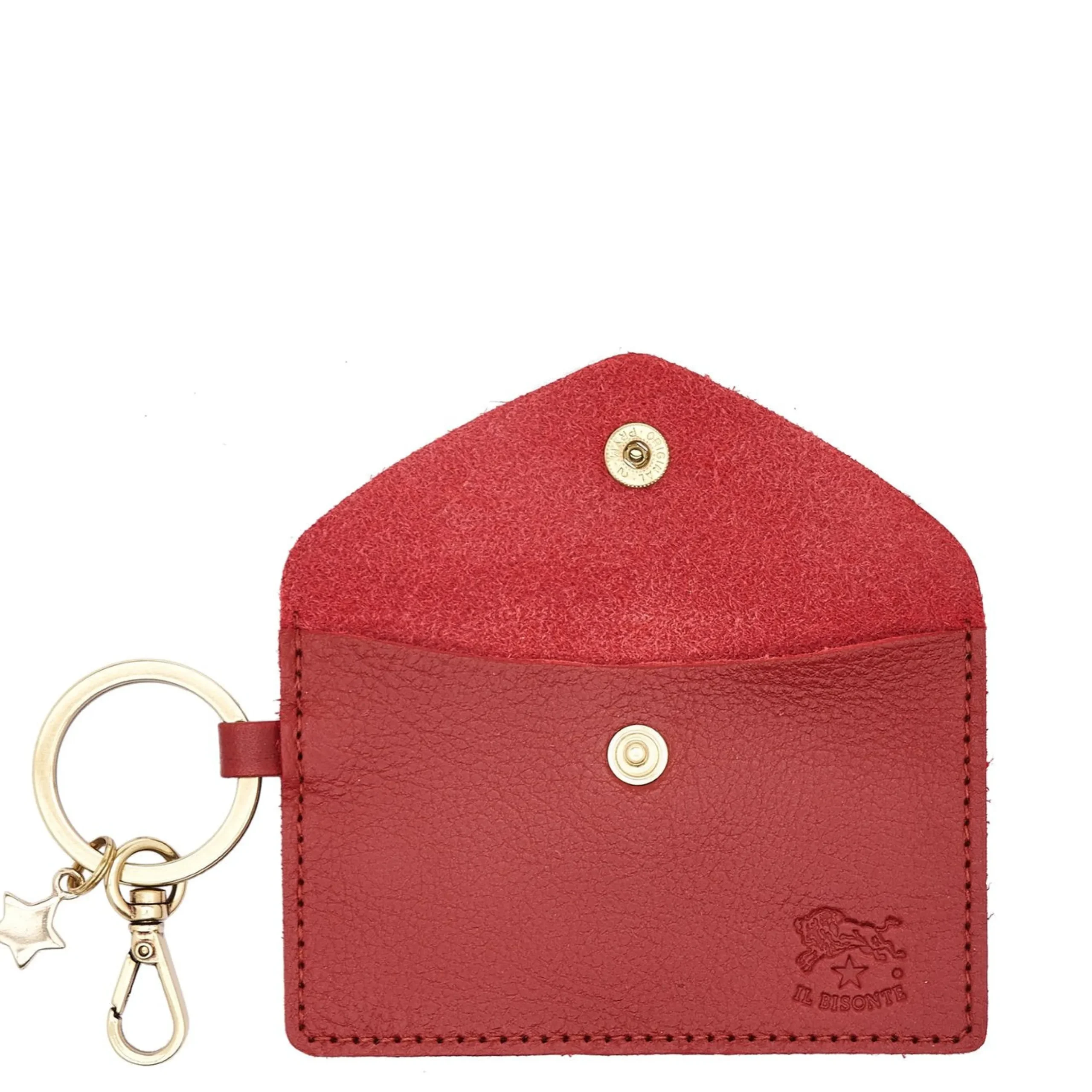 Scarlino Women's keyring in leather color red
