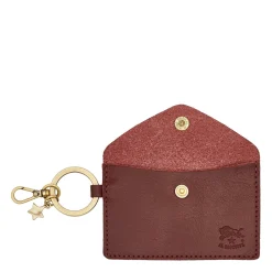 Scarlino Women's keyring in leather color black cherry
