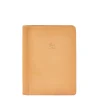 Script binder in leather color natural