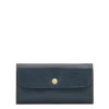 Siena Women's continental wallet in leather color blue