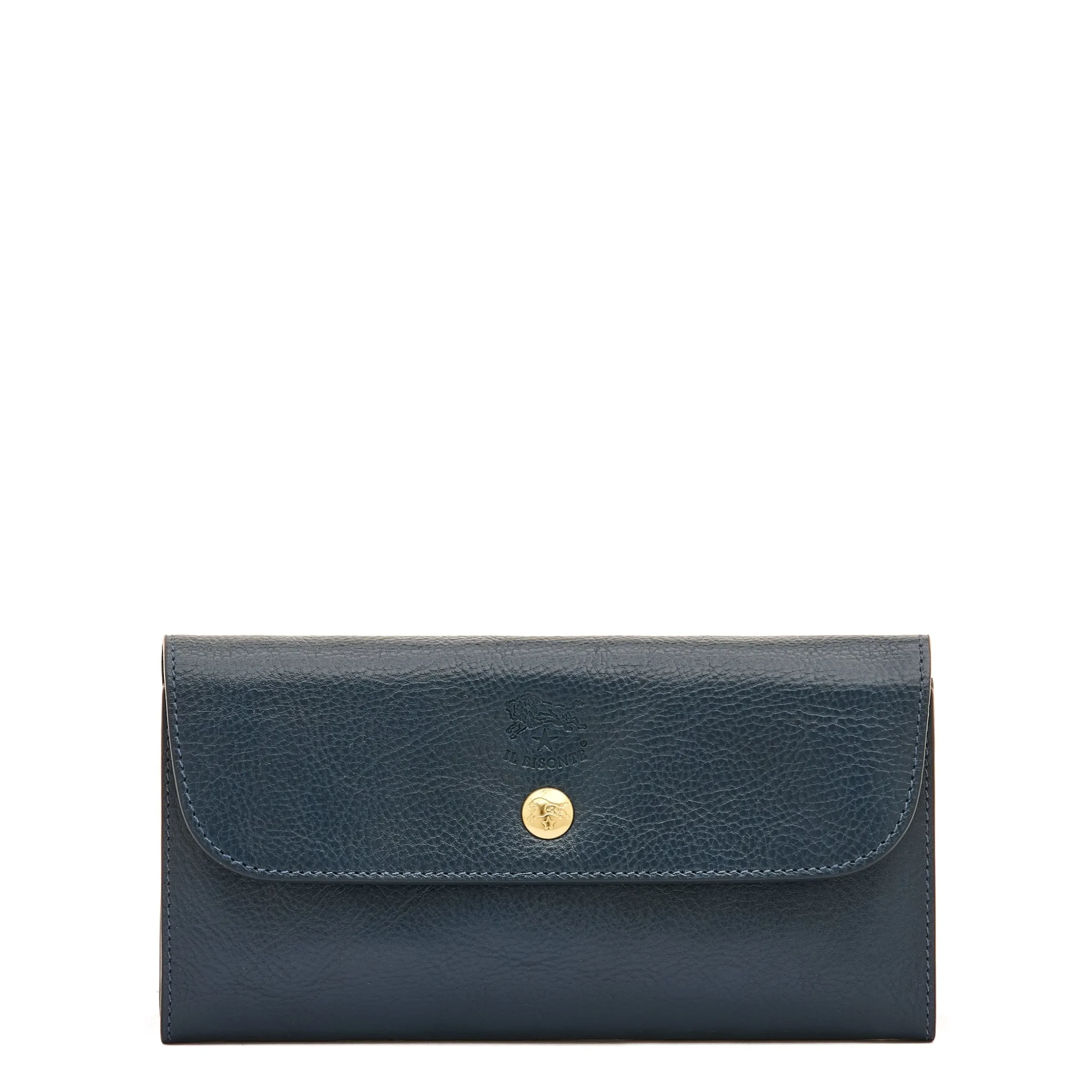 Siena Women's continental wallet in leather color blue