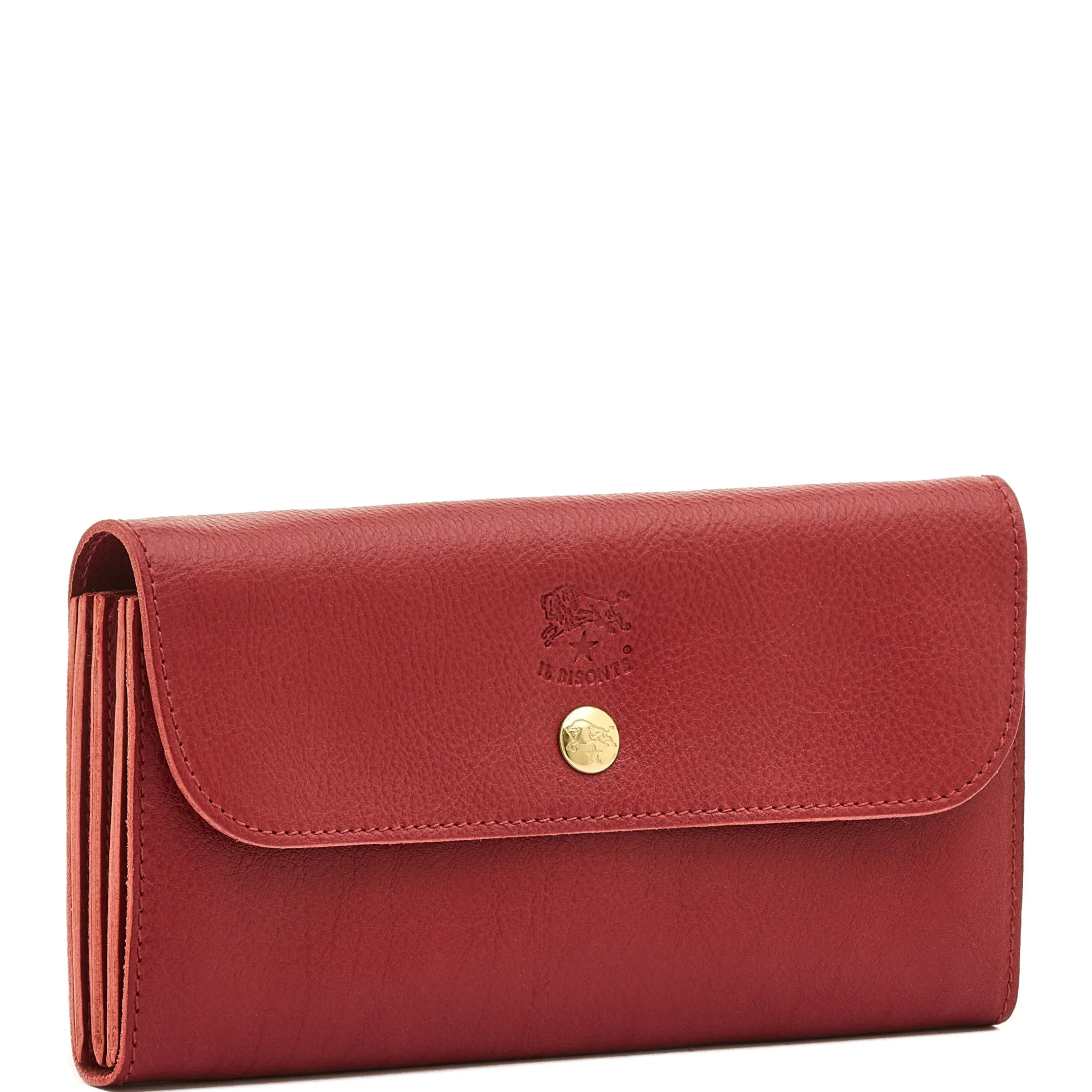 Siena Women's continental wallet in leather color red