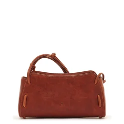 Snodo Women's shoulder bag in vintage leather color sepia