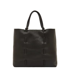 Snodo Women's tote bag in vintage leather color black