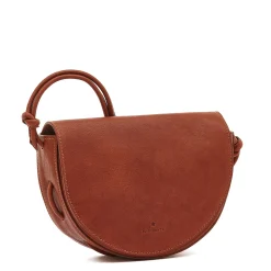 Snodo Women's crossbody bag in vintage leather color sepia
