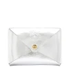 Sovana Card case in metallic leather color metallic silver