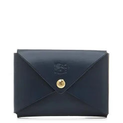 Sovana Card case in leather color blue