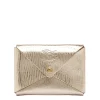 Sovana Card case in metallic leather color metallic platinum