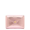 Sovana Card case in metallic leather color pink
