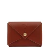 Sovana Card case in leather color sepia