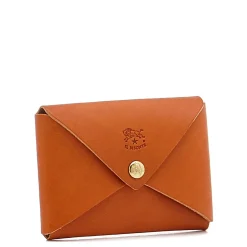 Sovana Card case in leather color caramel