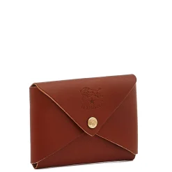 Sovana Card case in leather color sepia