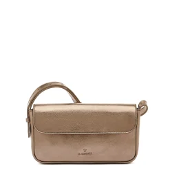 Studio Women's crossbody bag in metallic leather color metallic bronze