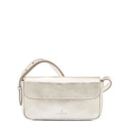 Studio Women's crossbody bag in metallic leather color metallic silver
