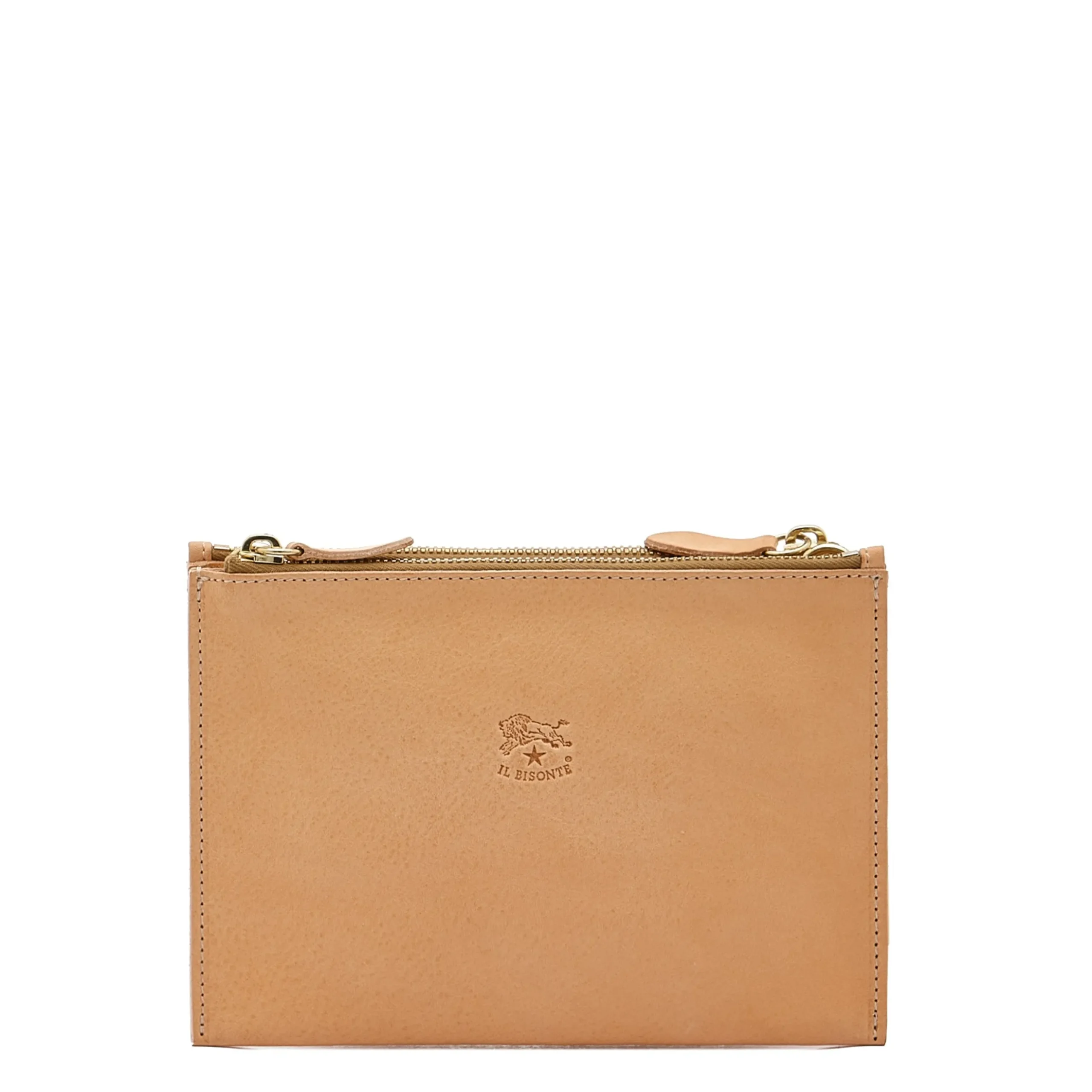 Talamone Women's clutch bag in leather color natural