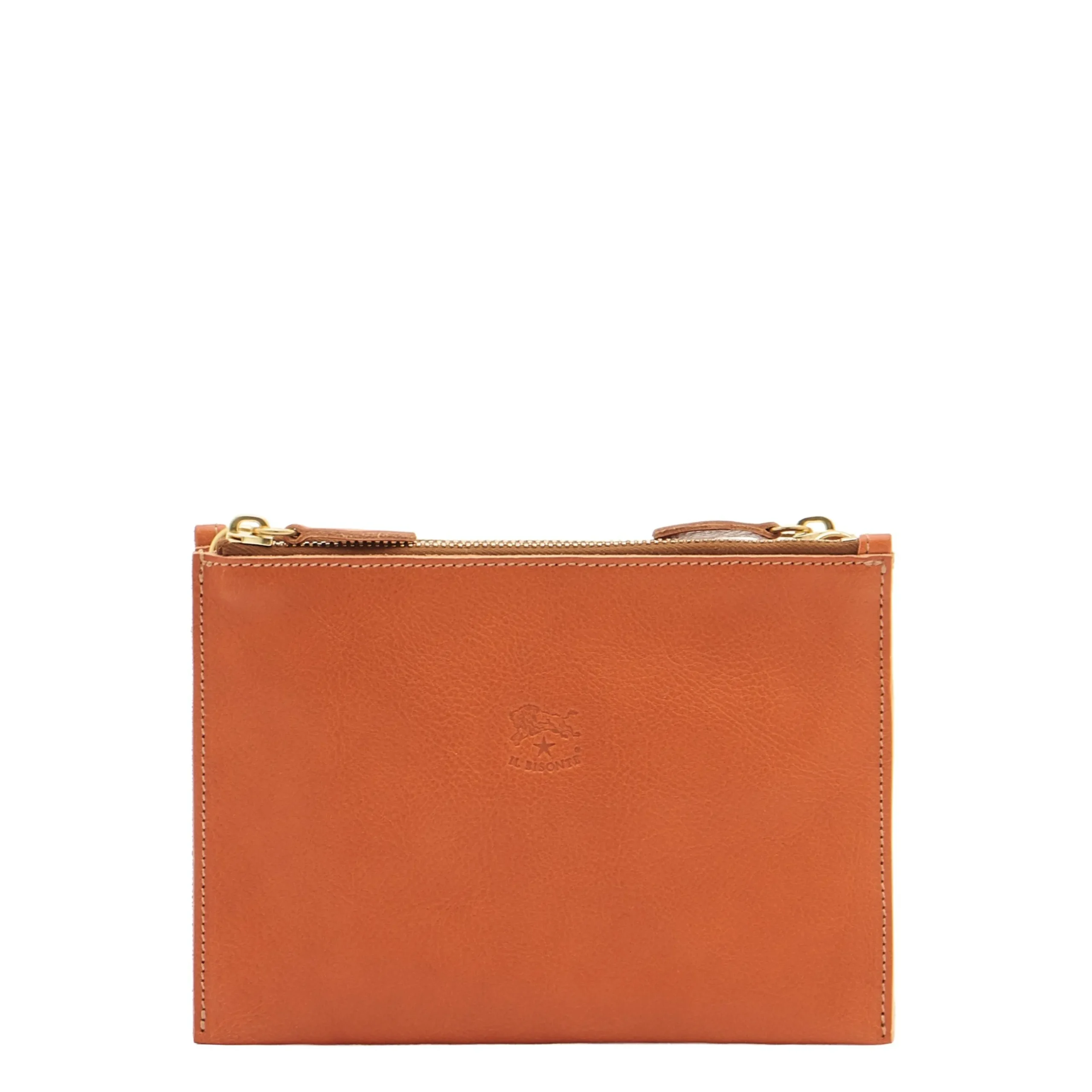 Talamone Women's clutch bag in leather color caramel