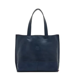 Talamone Women's tote bag in leather color blue