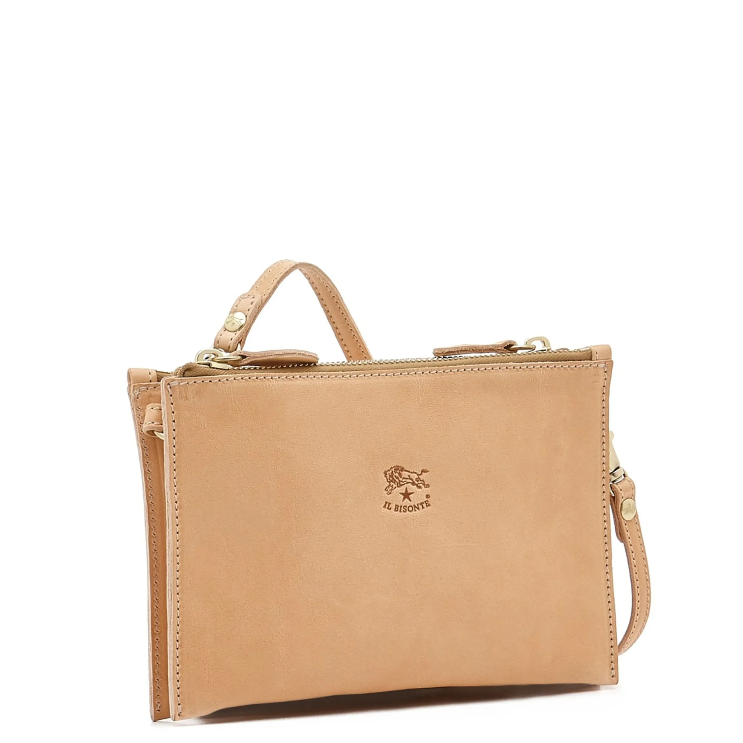 Talamone Women's clutch bag in leather color natural
