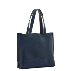 Talamone Women's tote bag in leather color blue