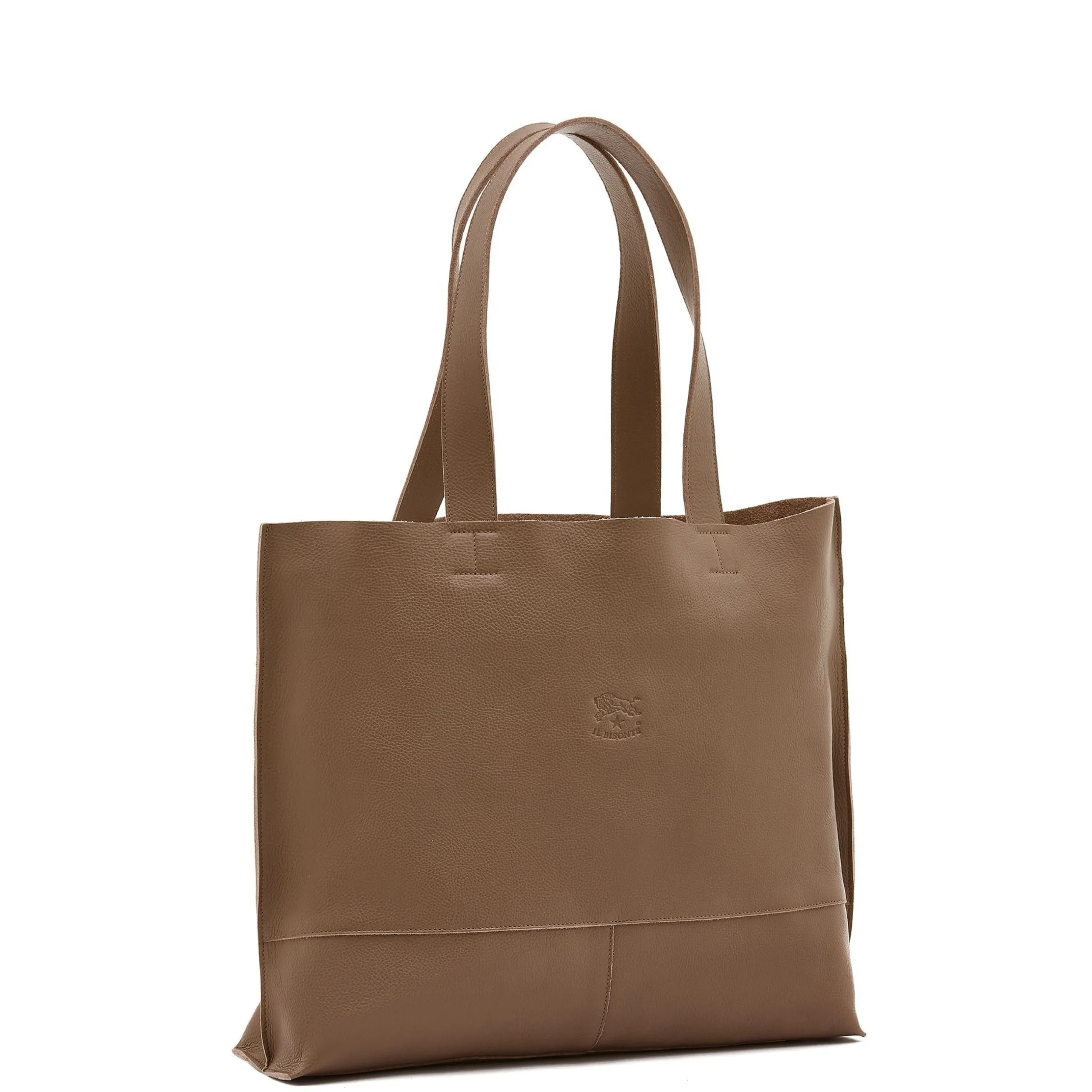 Talamone Women's tote bag in leather color light grey