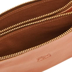 Talamone Women's clutch bag in leather color caramel