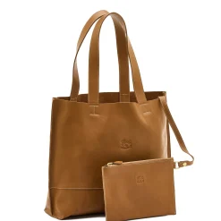 Talamone Women's tote bag in leather color gianduia