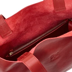Talamone Women's tote bag in leather color red