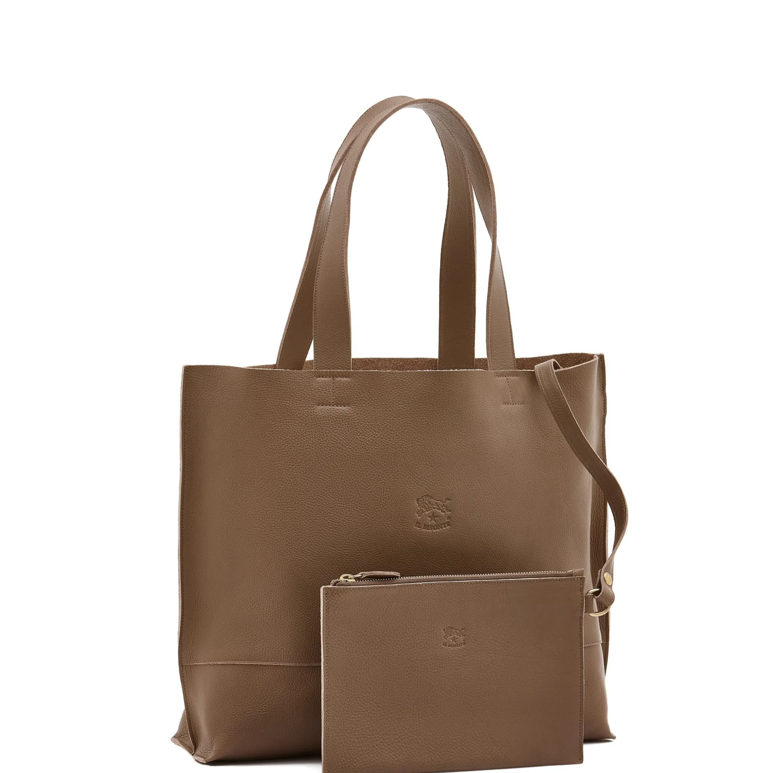 Talamone Women's tote bag in leather color light grey